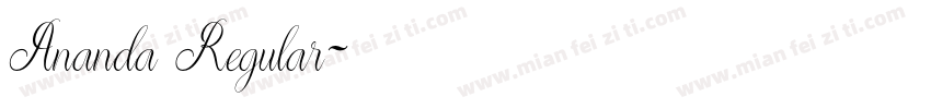 Ananda Regular字体转换